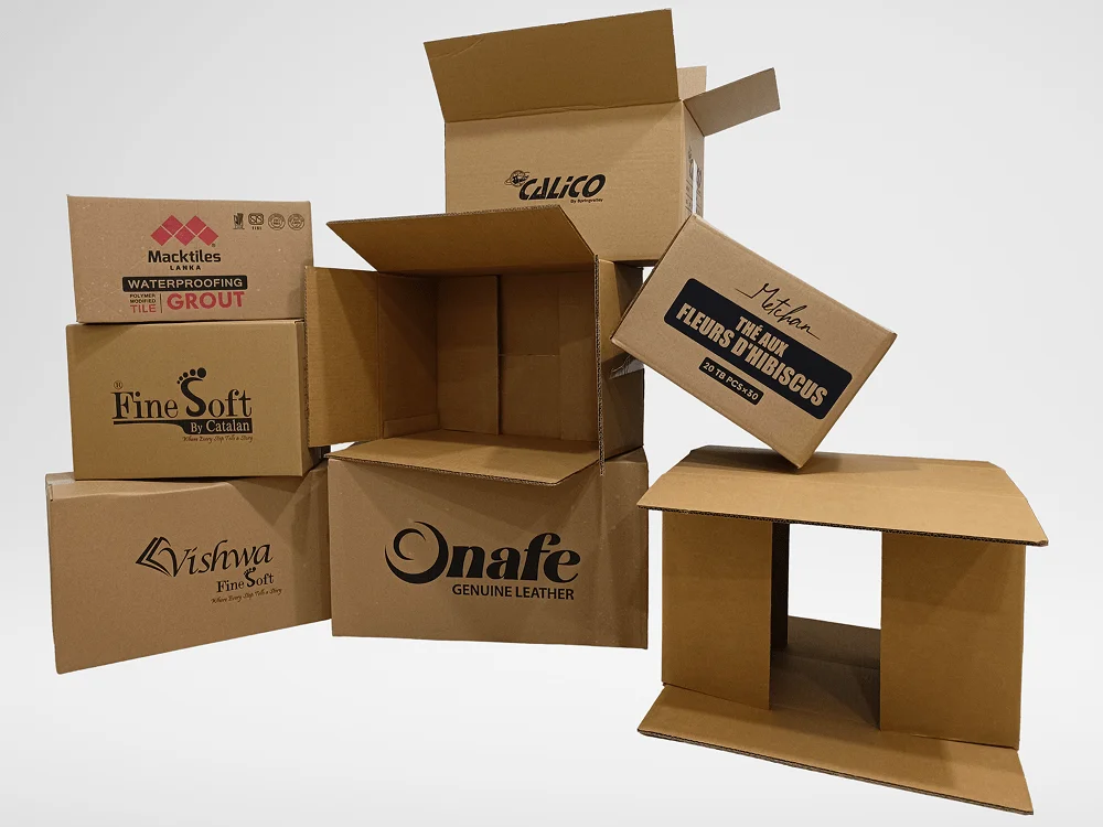 RSC corrugated cardboard box packaging manufactured by EZI Packaging Sri Lanka
